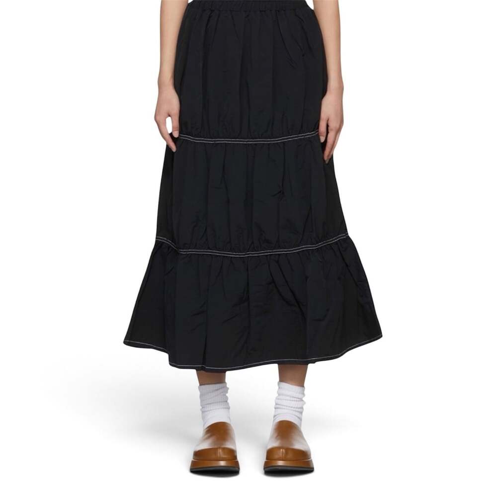 Sunnei Ssense Exclusive Black Taffeta Skirt Size XS